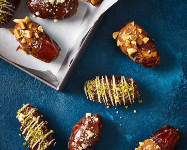 Chocolate dipped dates