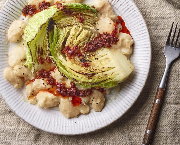 White beans and cabbage