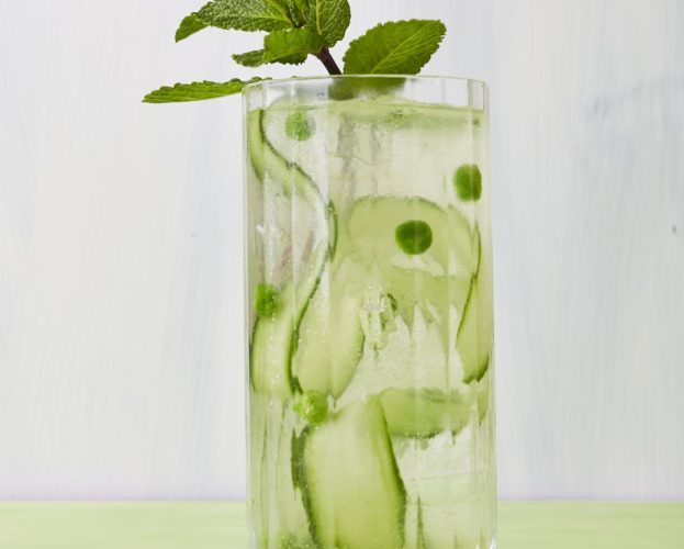 pea gin and tonic