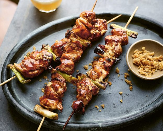 Korean chicken skewers