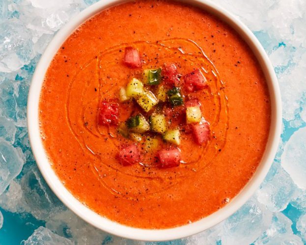 Chilled watermelon soup
