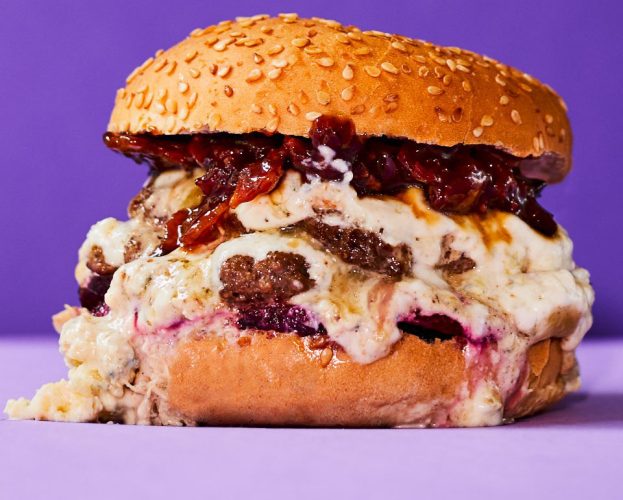blue cheese smash burger