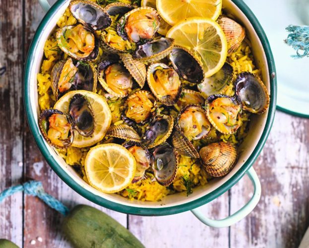Cockle and dill rice