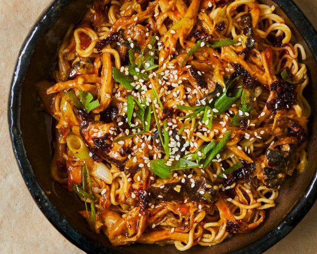 Mushroom noodles