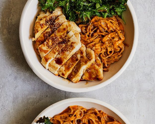 Kimchi noodle bowl