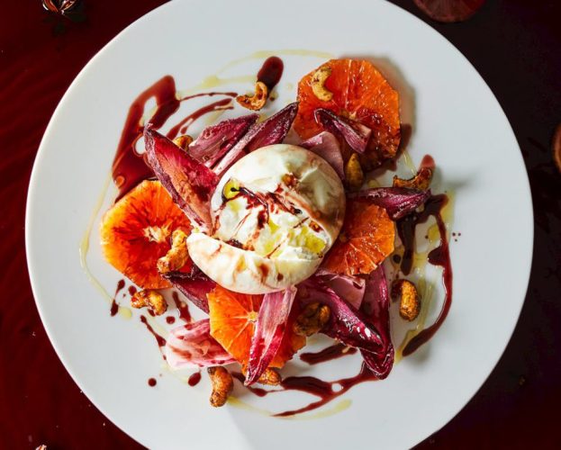 Blood orange and burrata salad