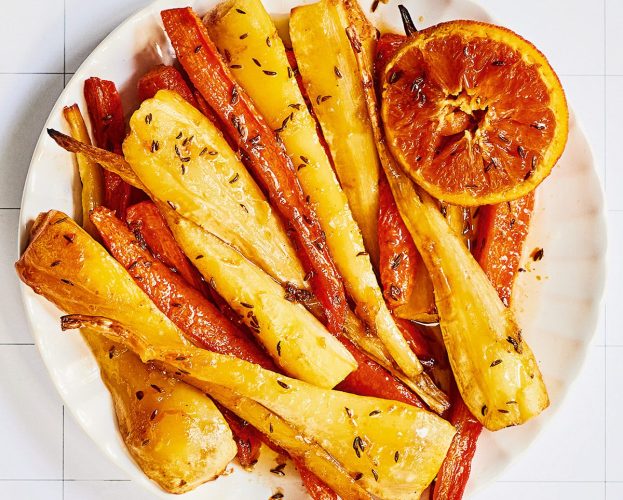 Roast carrots and parsnips