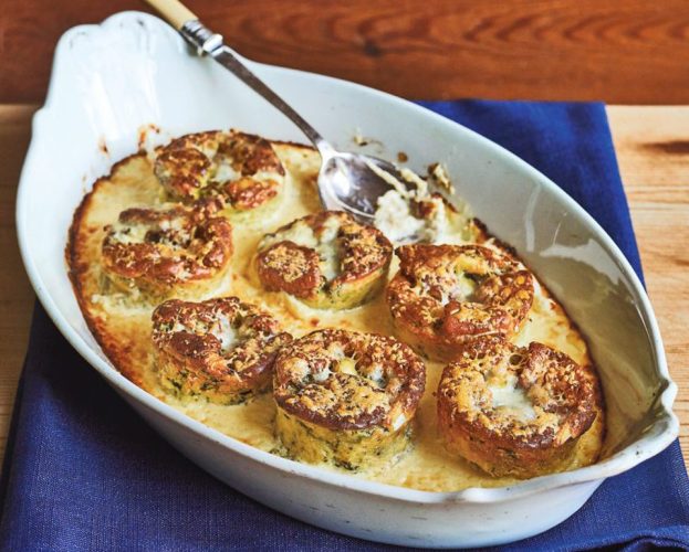 Twice-baked smoked haddock and gruyère soufflés