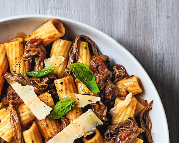 Leftover brisket pasta