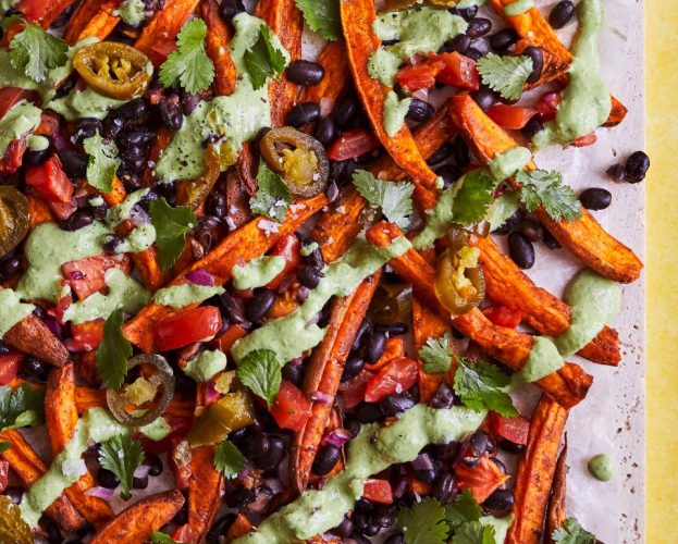 Loaded sweet potato fries