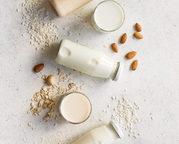 A range of plant milks