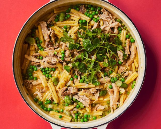 Spring chicken casarecce