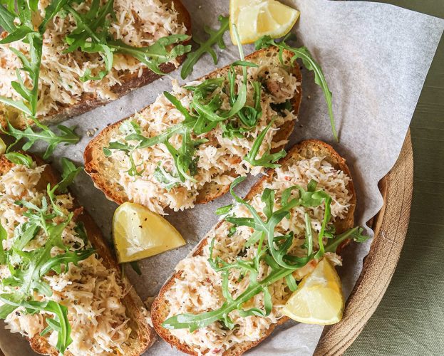 Emily Scott's crab toasts
