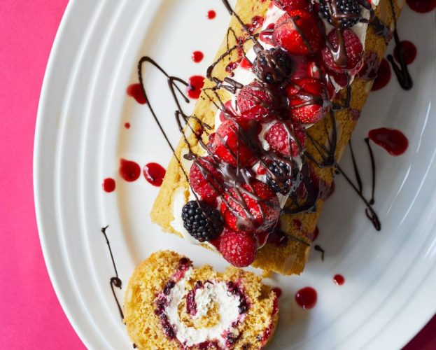 Summer swiss roll
