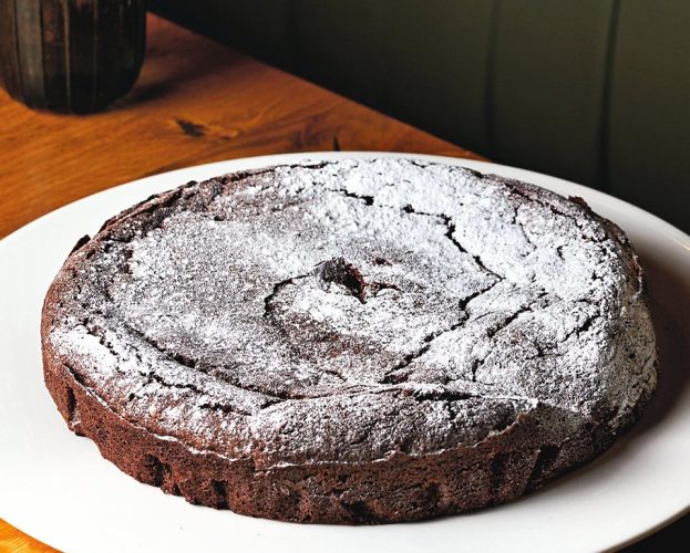 Torta barozzi (flourless chocolate, almond & rum cake)