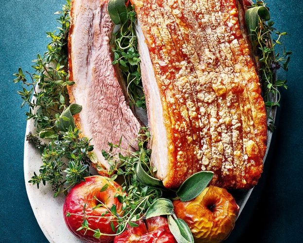 Roast pork belly with perfect foolproof crackling