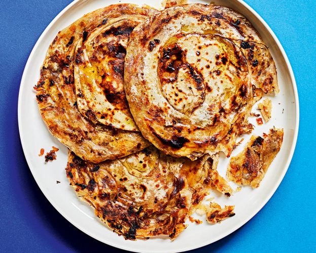 Omar Foster's French onion pancakes