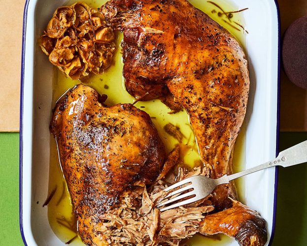 Slow cooker turkey confit