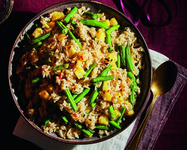 Pineapple and green bean rice
