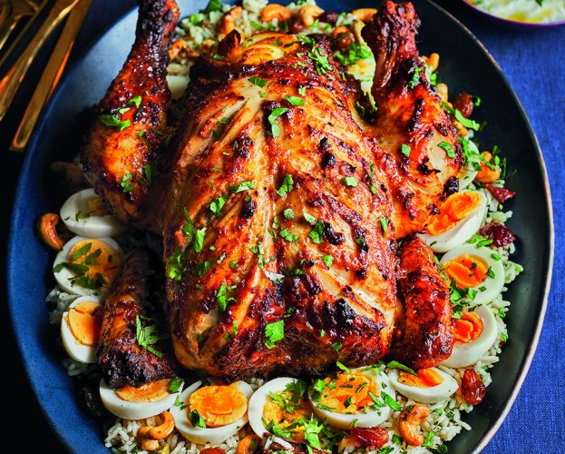 Murgh musallam (whole stuffed chicken)