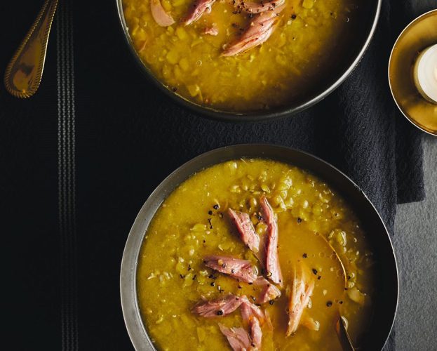 Nigella Lawson's pea and ham hock soup