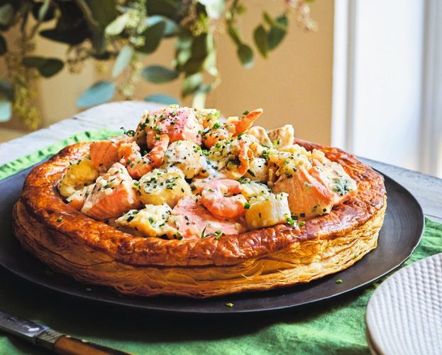 Giant seafood vol-au-vent