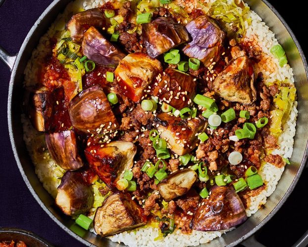 Aubergine sotbap