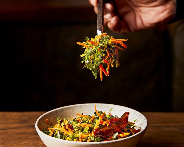 Sri Lankan kale and carrot mallung