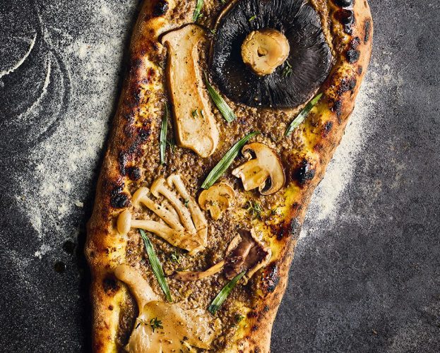 Mega mushroom flatbreads