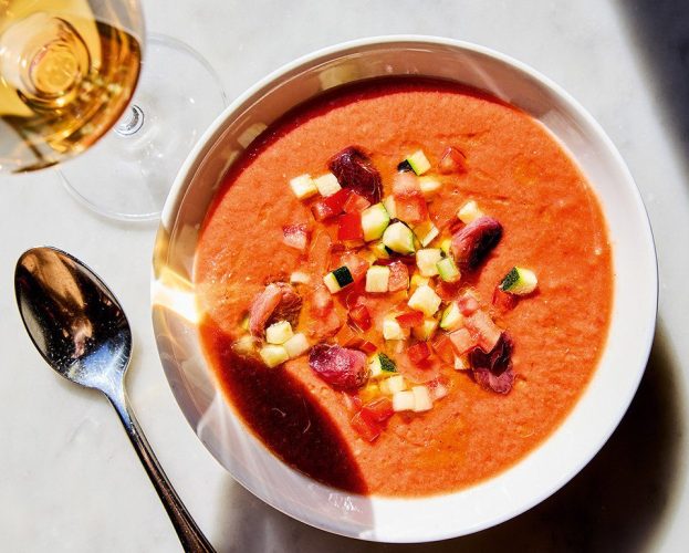 José Pizarro's gazpacho with roasted grapes