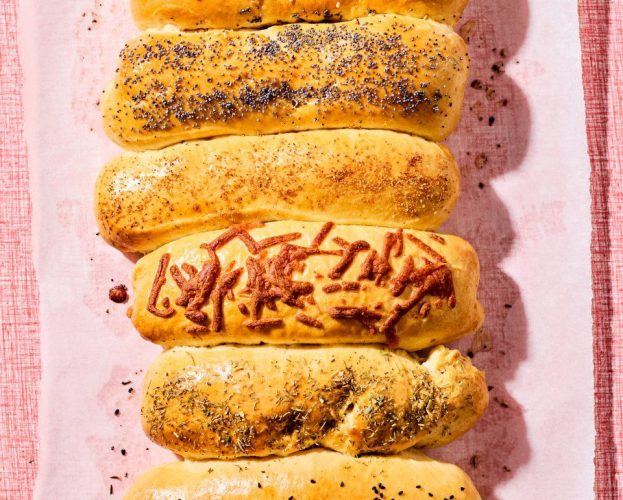 Easy homemade hot dog buns