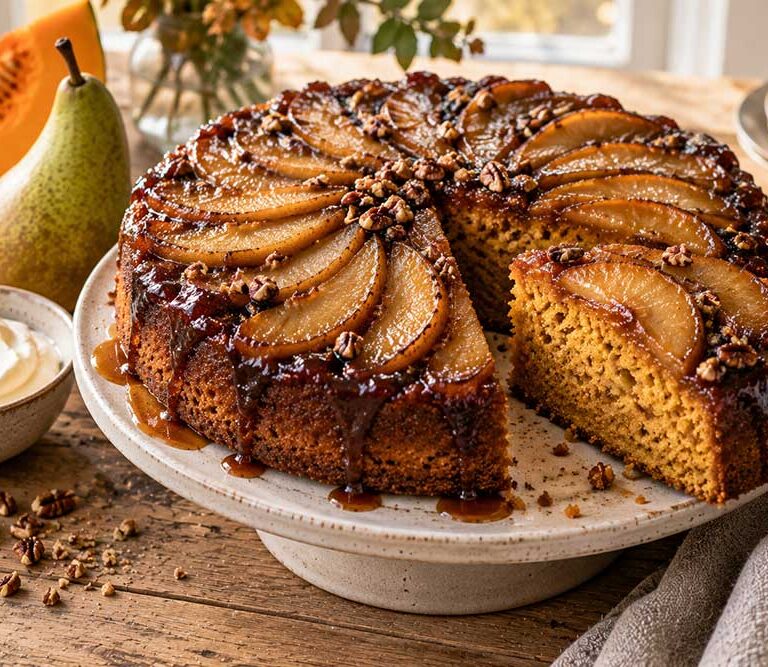 Pumpkin upside-down cake